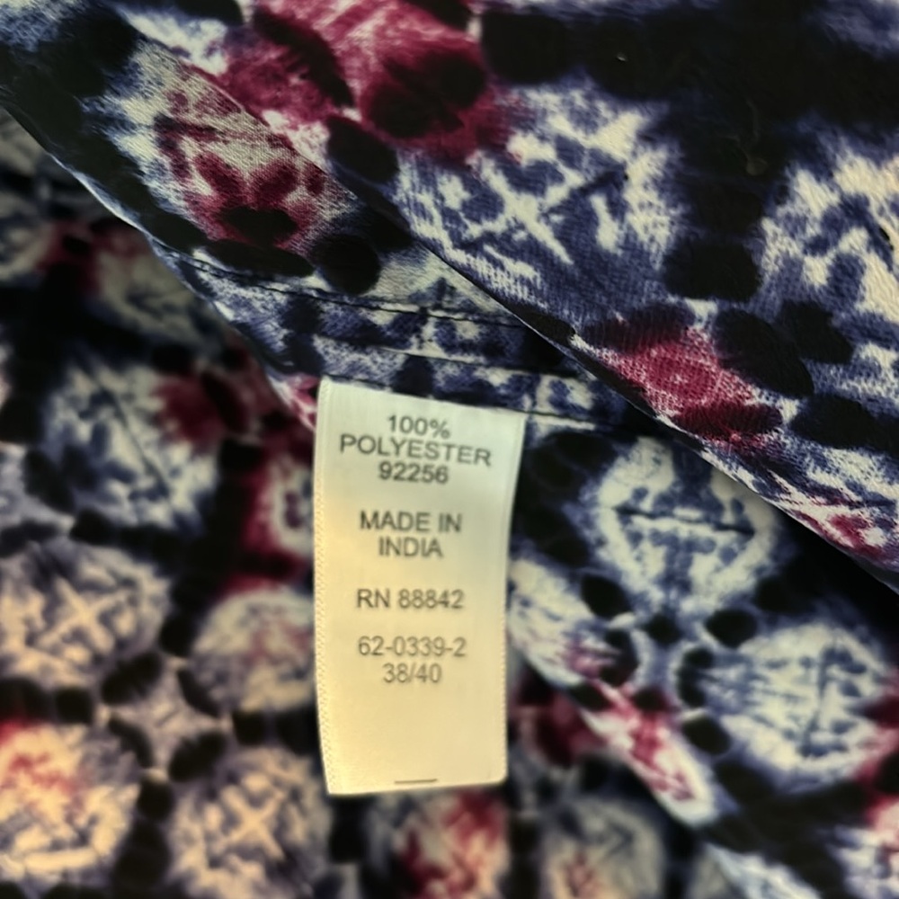 Swimsuits For All size 38 / 40 Blue Purple & White Print Beach Cover-Up - Picture 4 of 6